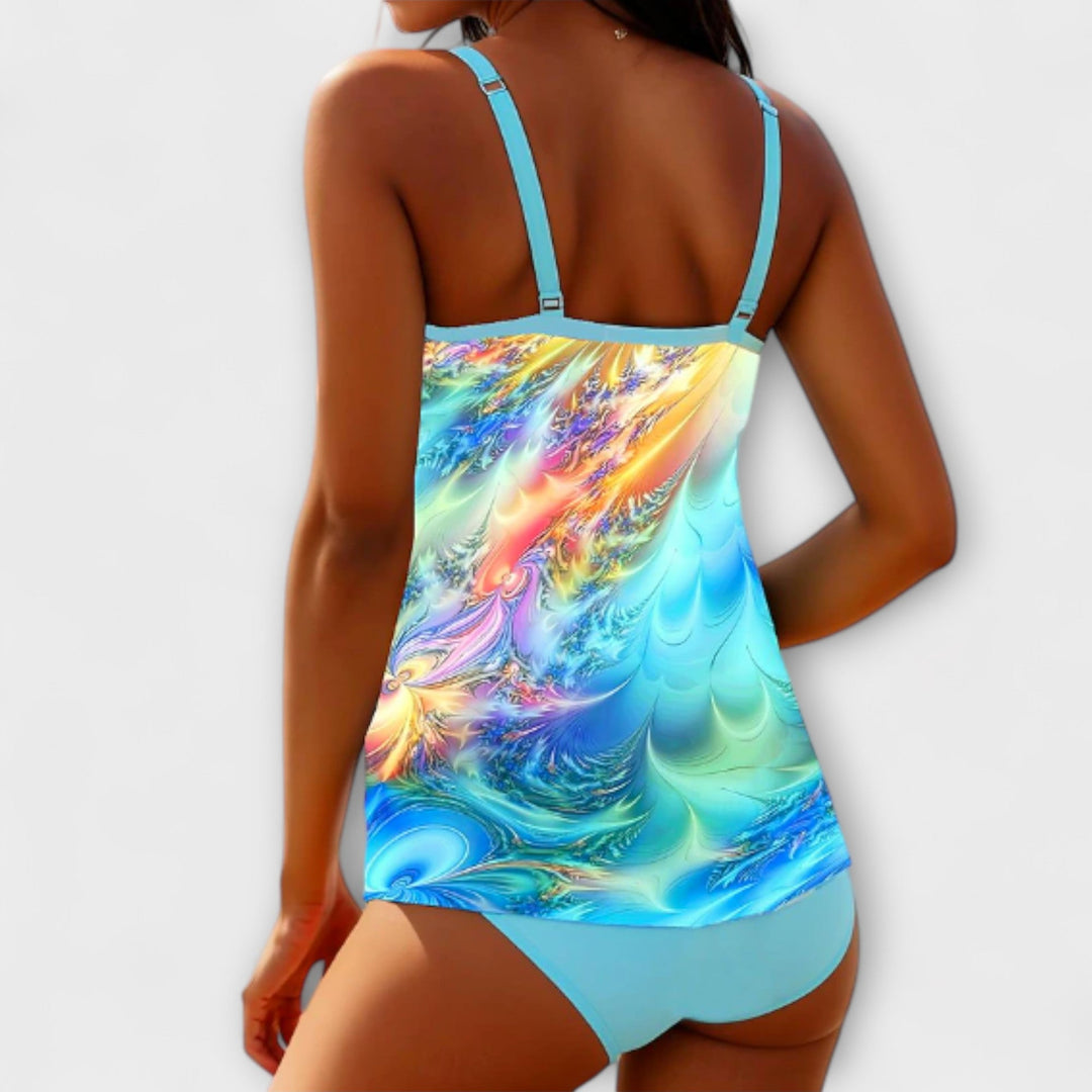 Rebecca | Women’s Colourful Printed Tankini Swimsuit Set
