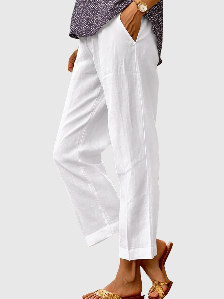 Skyla | Women’s Tailored Fit Cropped Trousers with Relaxed Straight Leg