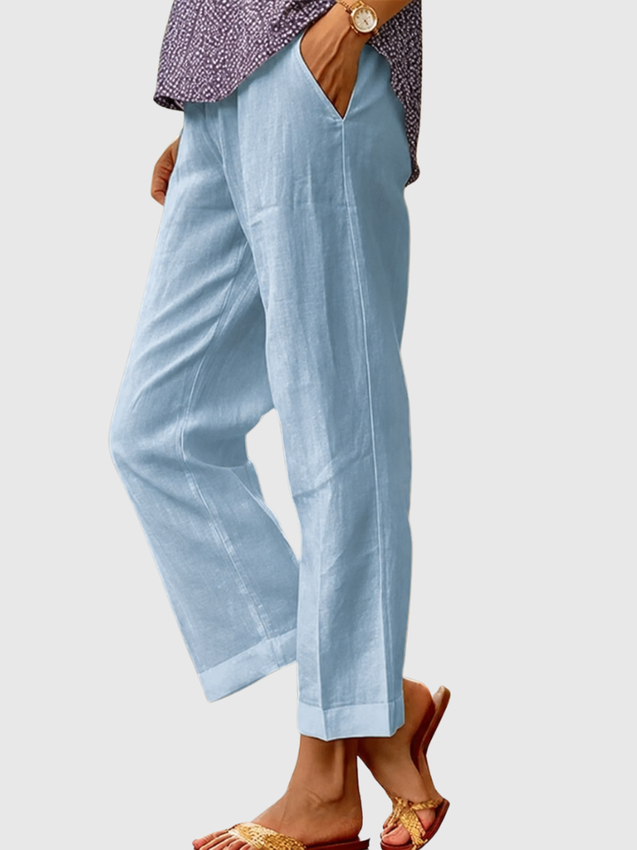Skyla | Women’s Tailored Fit Cropped Trousers with Relaxed Straight Leg