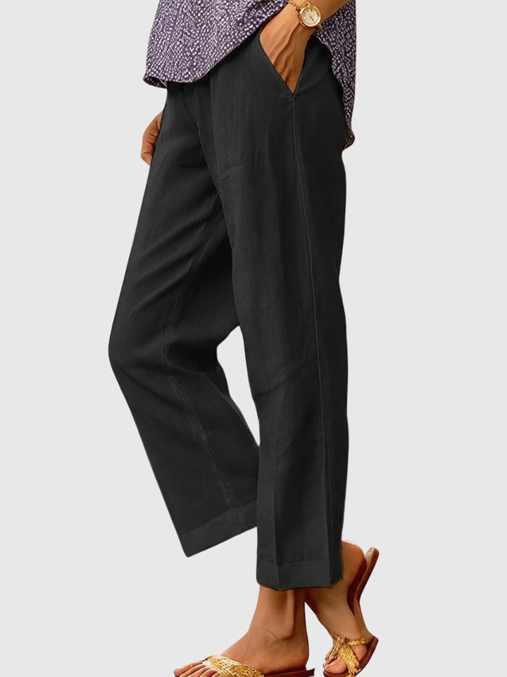 Skyla | Women’s Tailored Fit Cropped Trousers with Relaxed Straight Leg