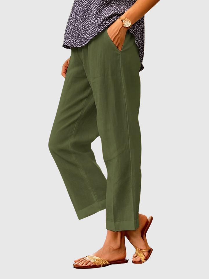 Skyla | Women’s Tailored Fit Cropped Trousers with Relaxed Straight Leg