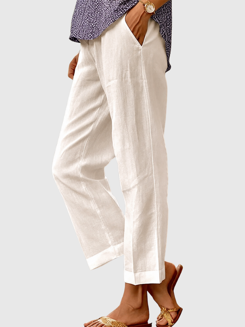 Skyla | Women’s Tailored Fit Cropped Trousers with Relaxed Straight Leg
