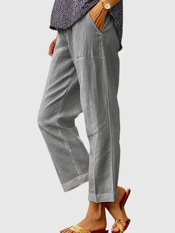 Skyla | Women’s Tailored Fit Cropped Trousers with Relaxed Straight Leg